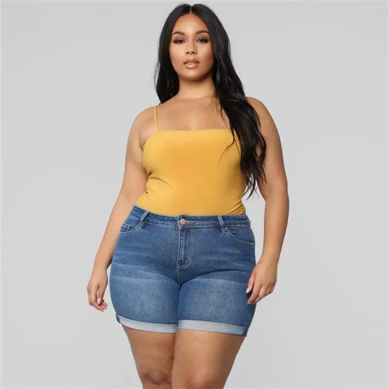 Summer Plus Size Fat Short Jeans - Women's Pants - ClubOn