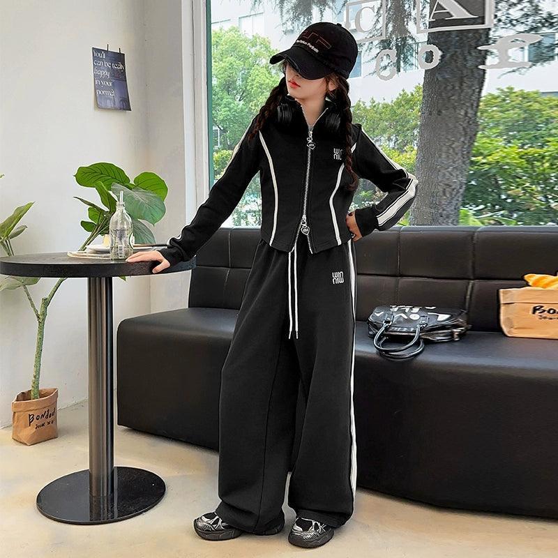 Stylish Girls' Western Style Spring & Autumn Set - ClubOn