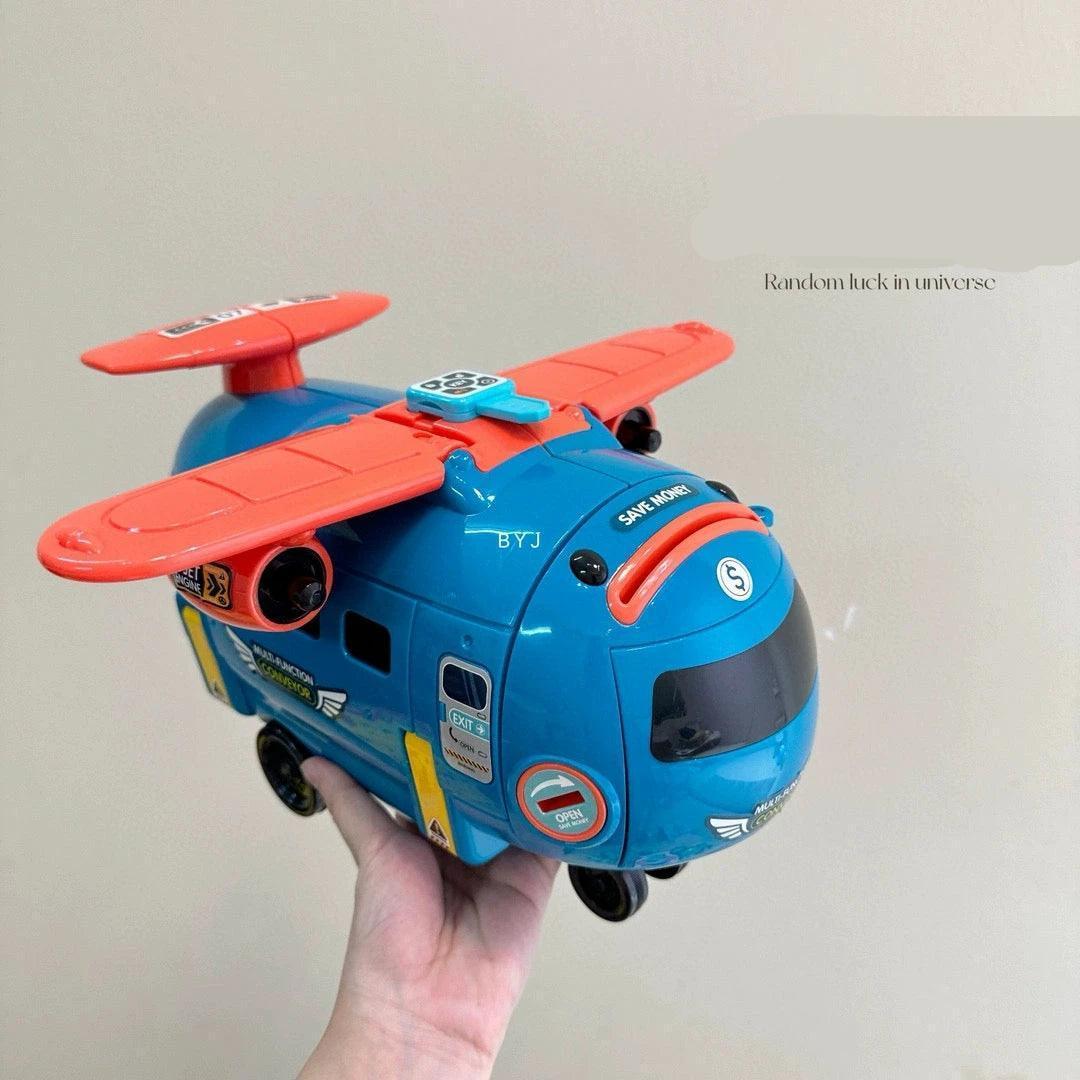 Deformable Large Airplane Toy with Cars – Educational Gift for Kids - ClubOn