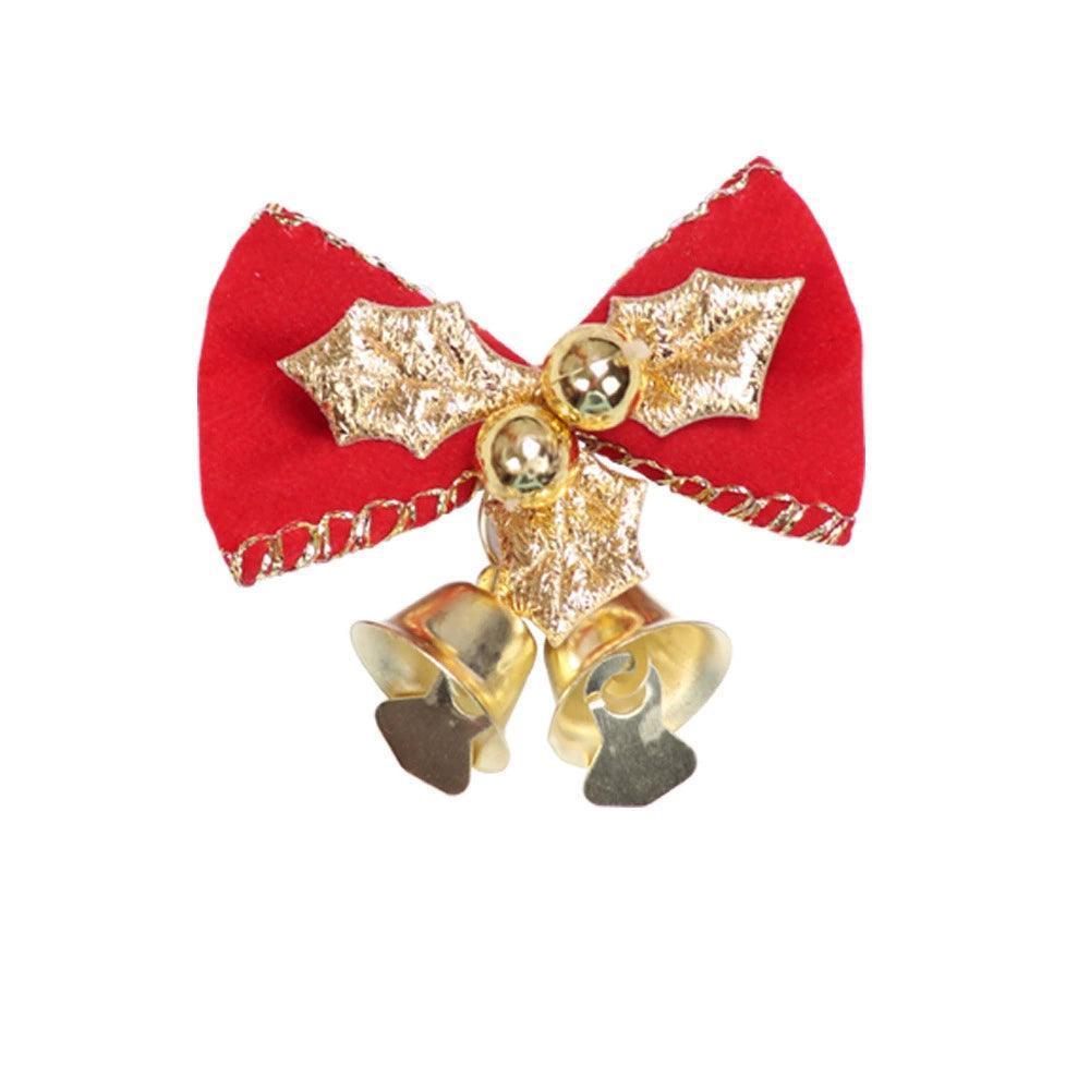 Christmas Bow with Bell | Wreath & Tree Hanging Holiday Decor - ClubOn