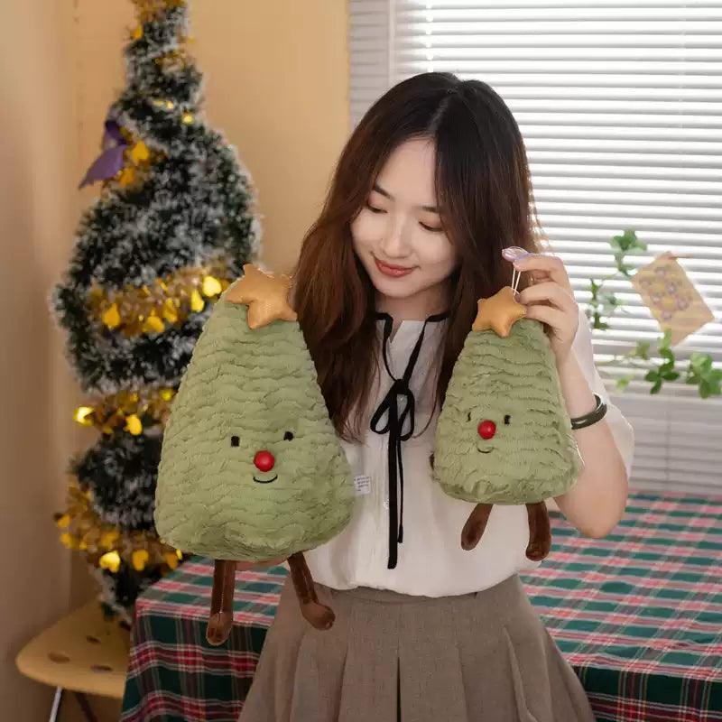 Small Christmas Tree Gift Box – Gingerbread Man Doll Holiday Decor - ClubOn