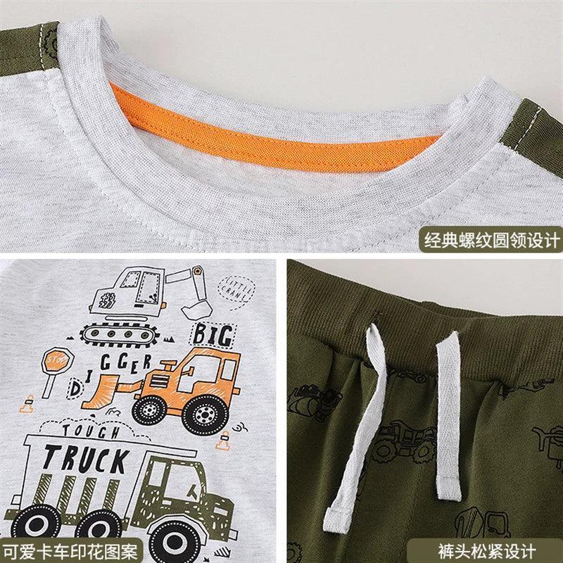 Boys' Summer Cotton Shorts Suit - ClubOn