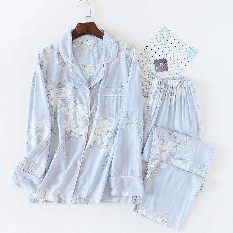 Japanese Style Women's Pajamas - Soft Viscose for Spring & Summer - ClubOn