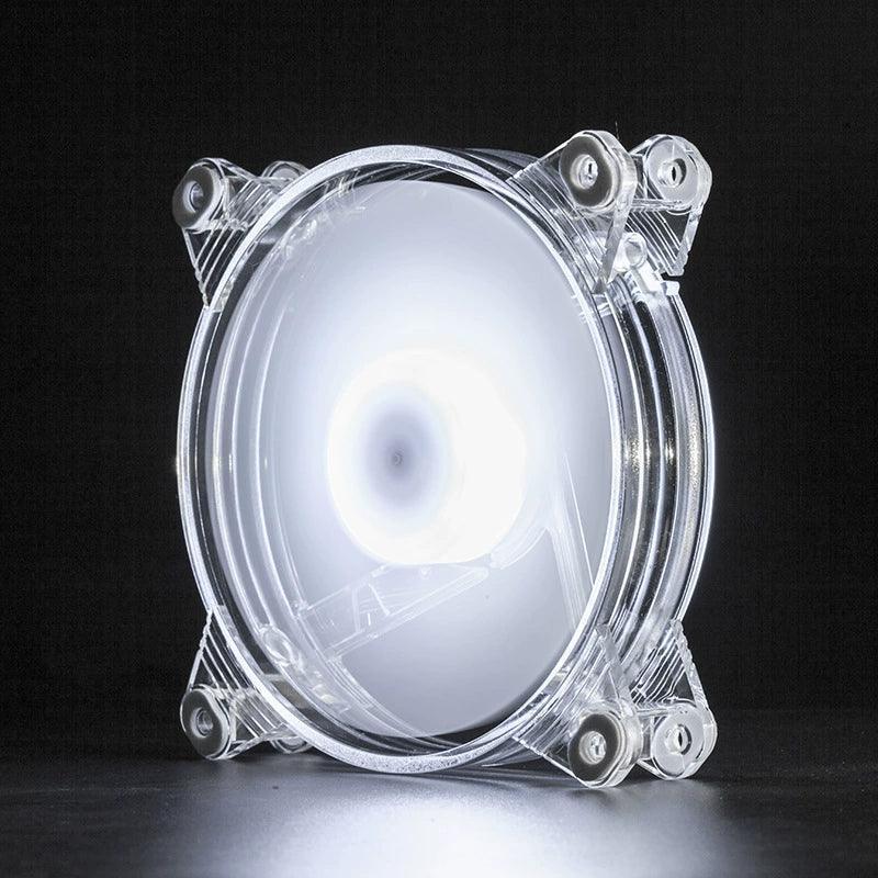 12CM Transparent Cooling Fan - Round Frame with LED Lights - ClubOn