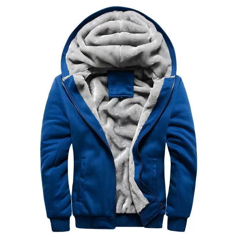 Men’s Thicken Fleece Winter Jacket – Hooded Warm Coat - ClubOn