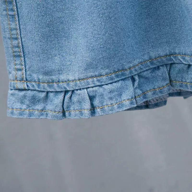 Girls' Summer Western-Style Denim Shorts – Fashionable & Trendy - ClubOn
