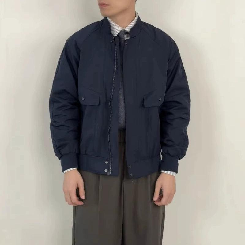 Men’s Retro Baseball Collar Flight Jacket – Autumn & Winter - ClubOn