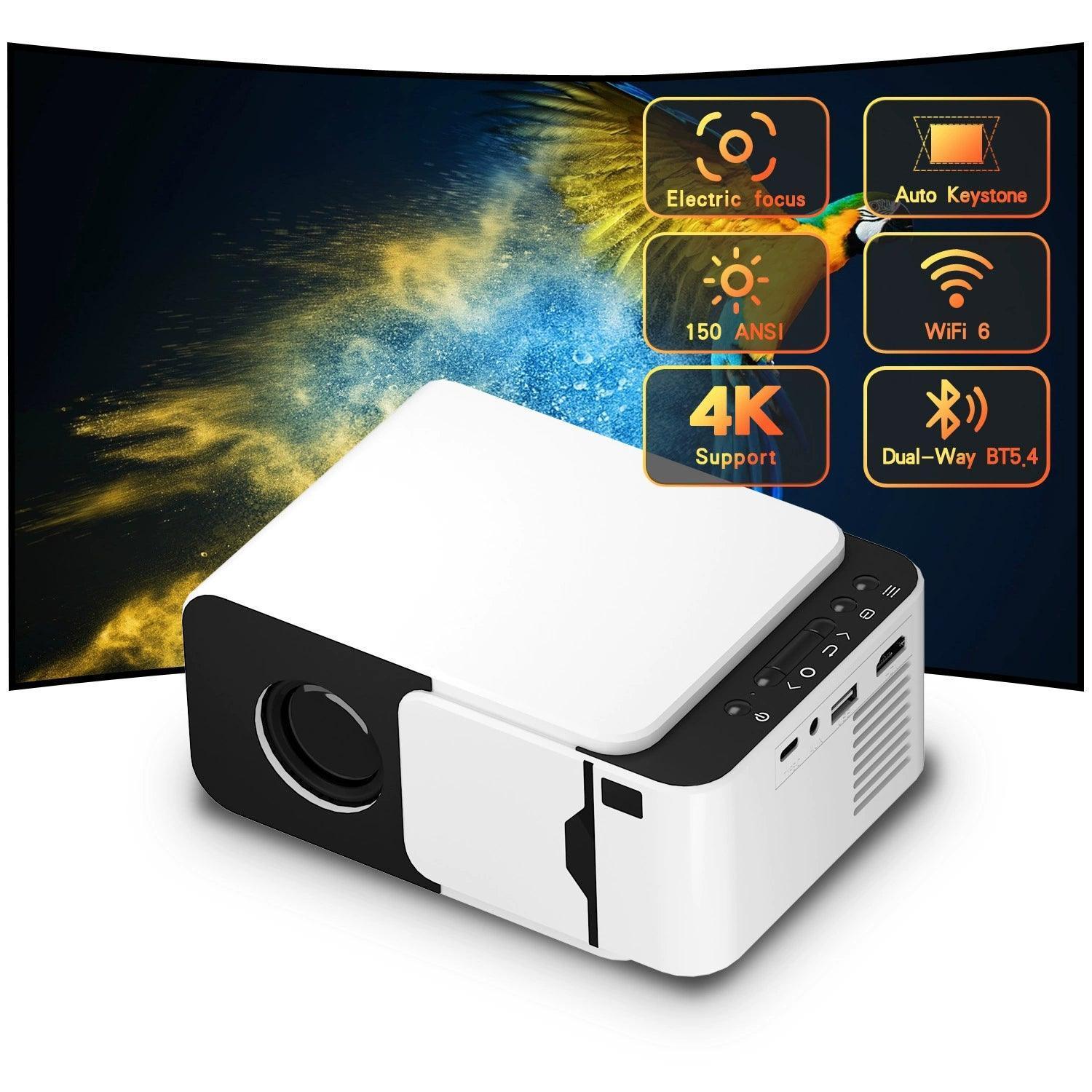 Portable 4K Android 13 Mini Smart Projector - Overseas English Version - ClubOn