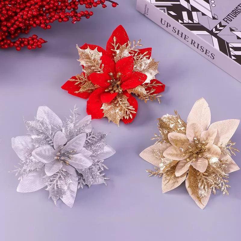 Christmas Flowers for Tree Decorations – Holiday Floral Ornaments - ClubOn