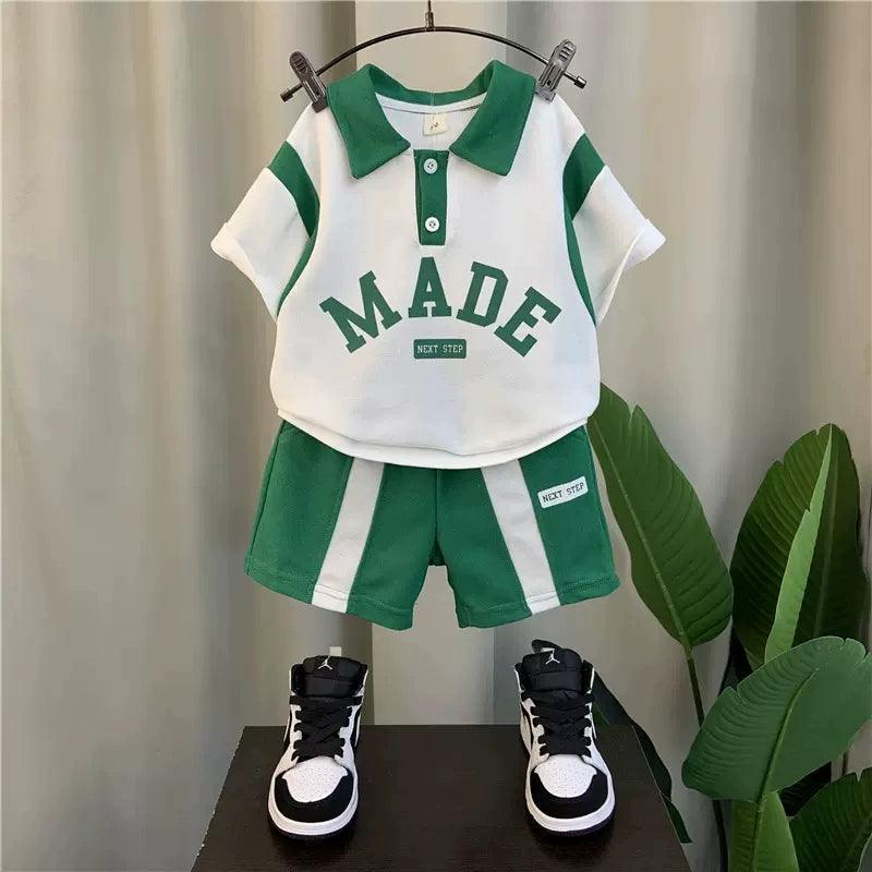 Boys Sportswear Suit – Trendy Short-Sleeved Uniform - ClubOn
