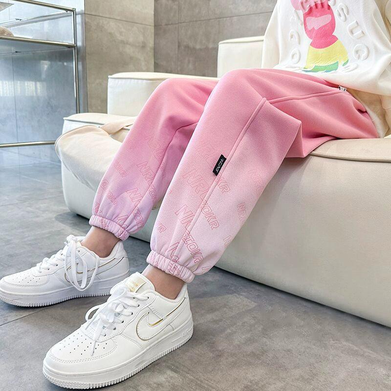 Plush Girls' Winter Sweatpants - Casual Sport Trousers - ClubOn