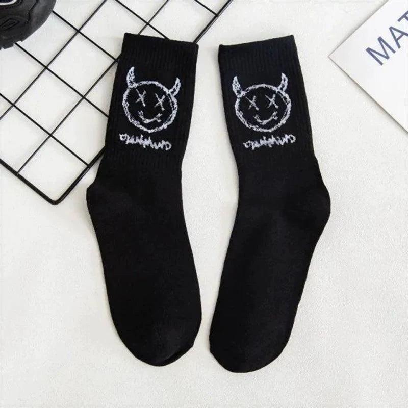 Men's Cartoon Cotton Hip-Hop Funny Long Socks - ClubOn