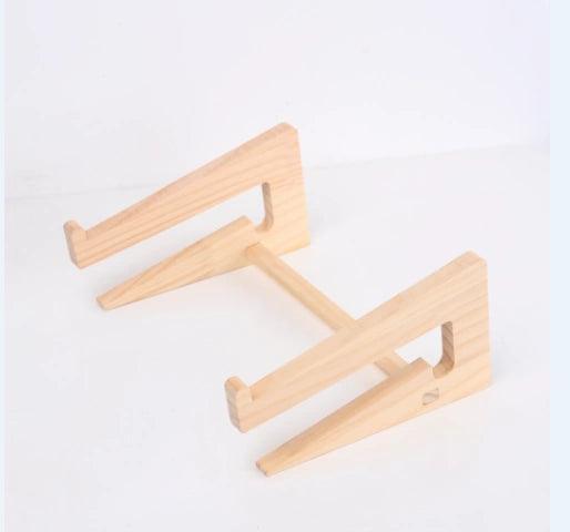 Solid Wood Laptop Stand - Creative Vertical Heightening Bracket - ClubOn