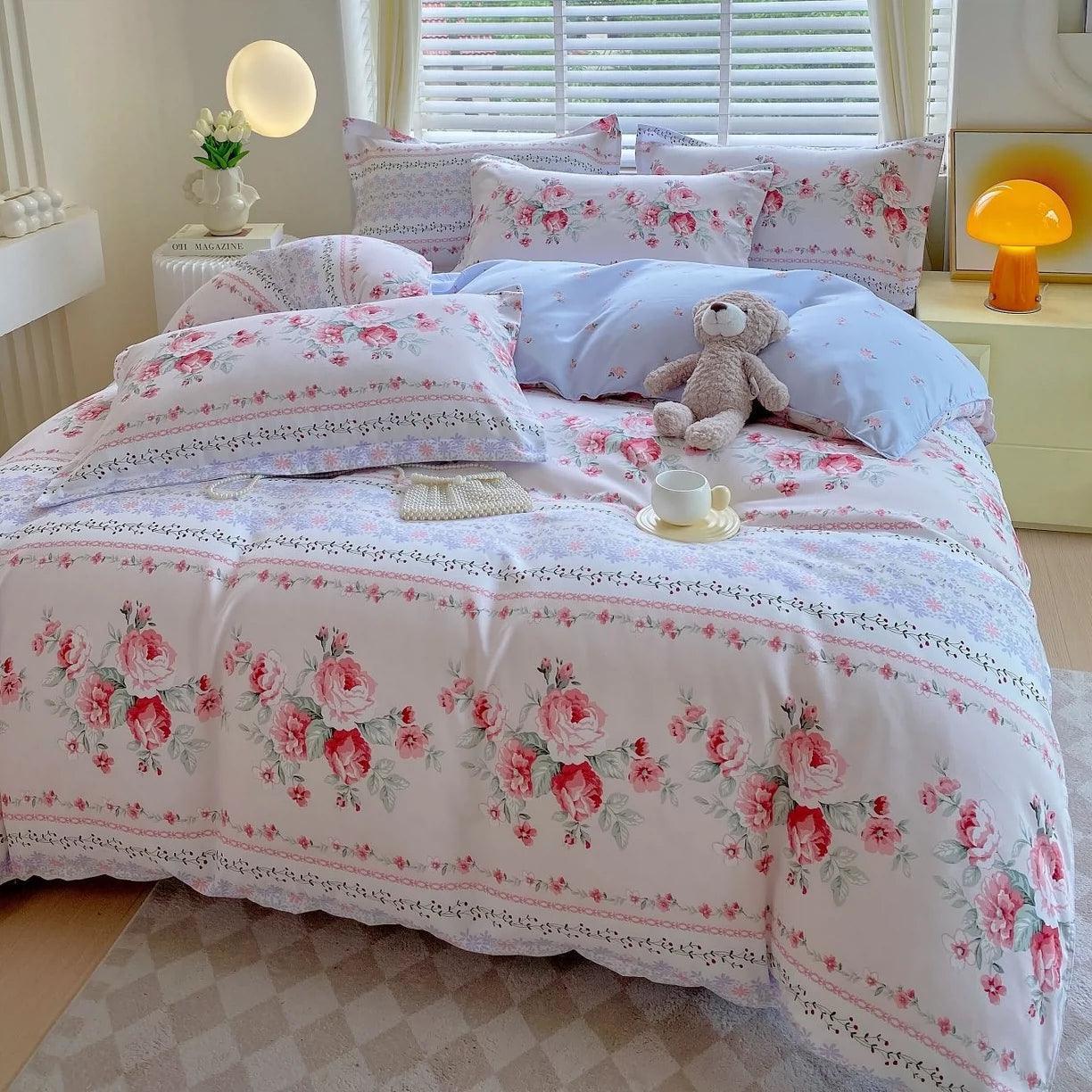 4-Piece Bedsheet Set – Blanket, Duvet Cover & Bed Sheet Linen (Double) - ClubOn