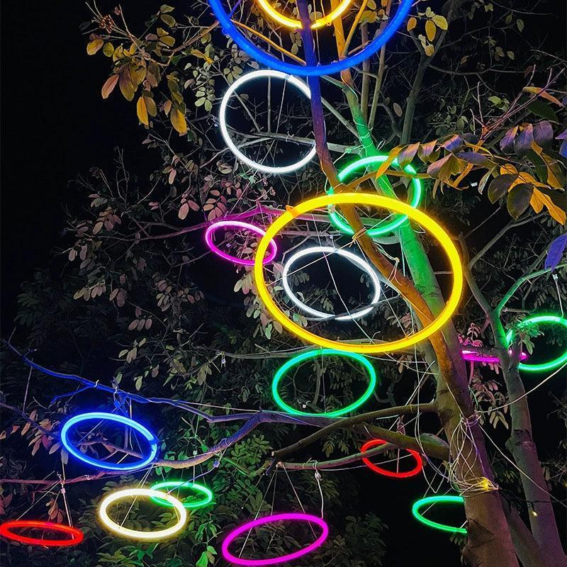 Outdoor Lighting Circle Lights LED Wishing Ring Lights Street - ClubOn