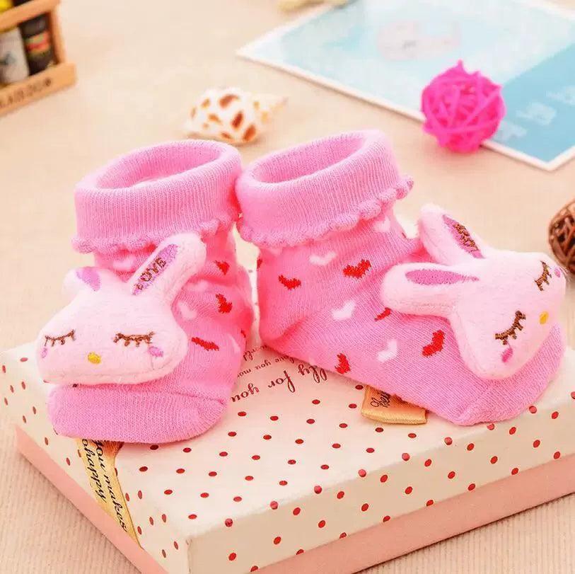 Baby Socks Toy Slippers – Newborn Accessories for Boys & Girls - ClubOn