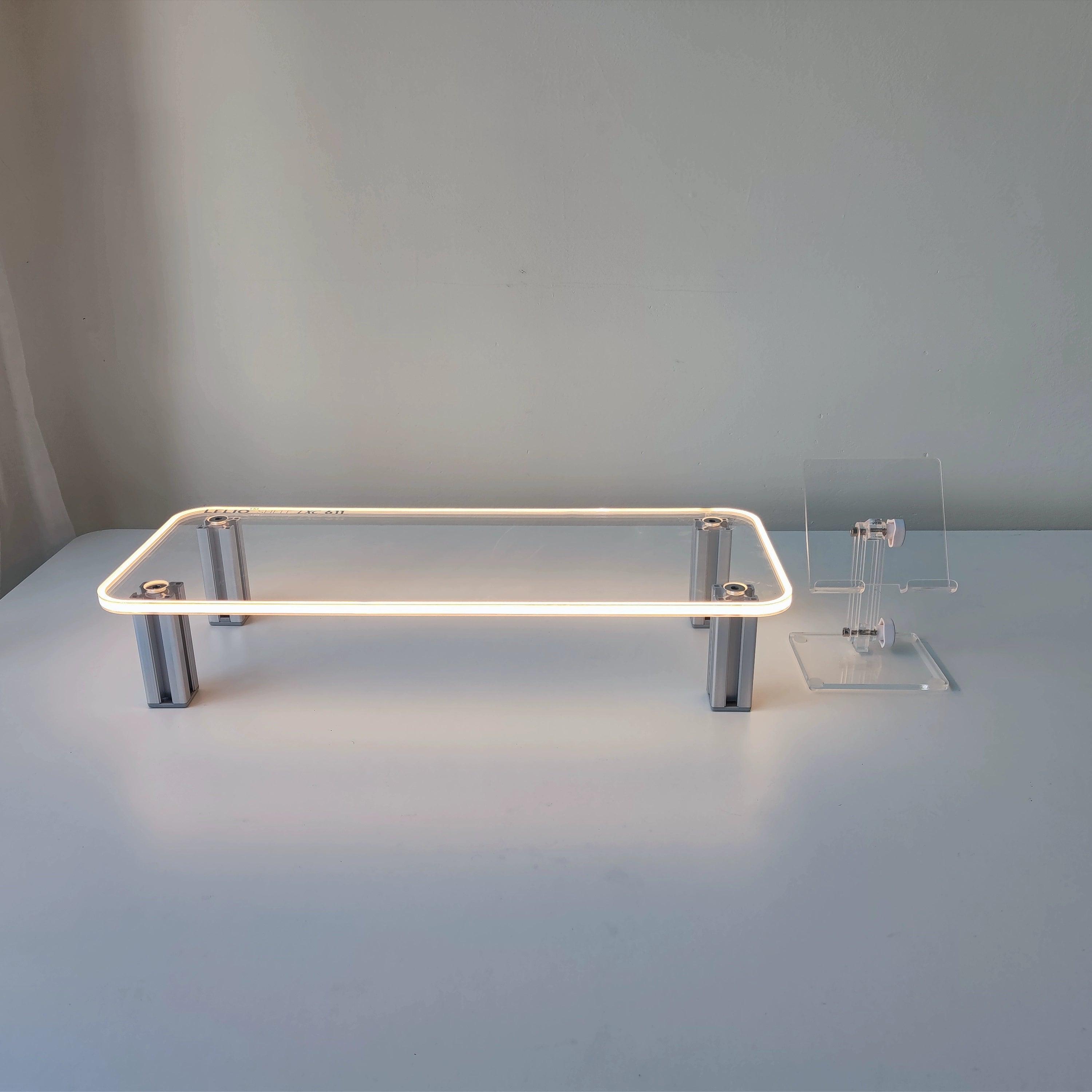 Transparent Acrylic Monitor Stand - Heightening Support Shelf - ClubOn