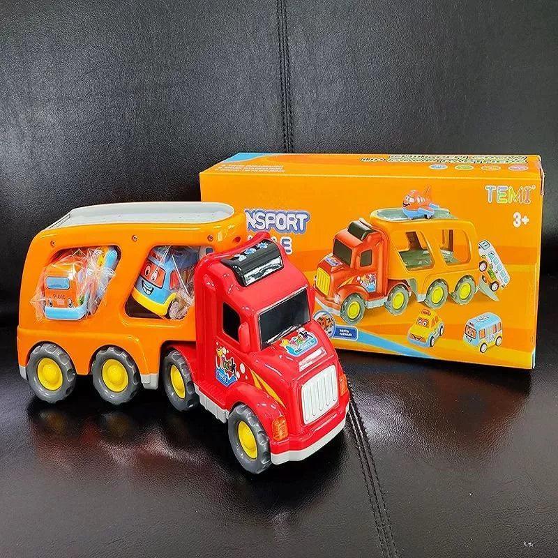 Die-Casting Transport Truck Toy Set – Durable Vehicles for Kids - ClubOn