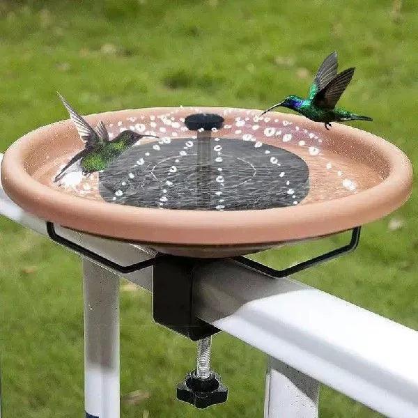 Deck-Mounted Bird Bath & Feeder - Railing Birdbaths for Gardens - ClubOn