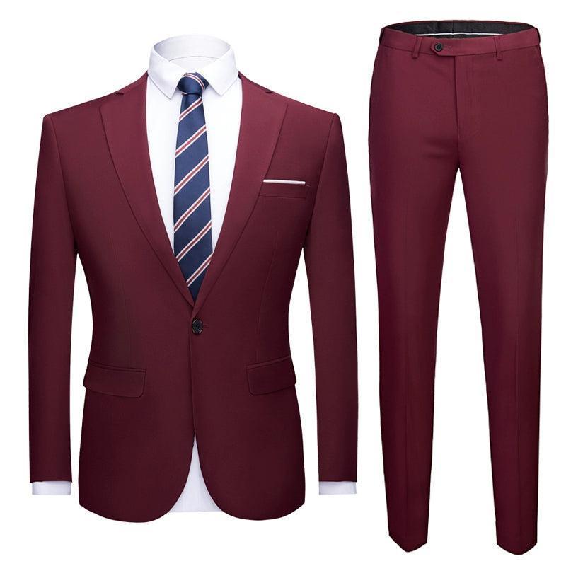 Men's Business Suit Set - Wedding Dress Suit for Men - ClubOn