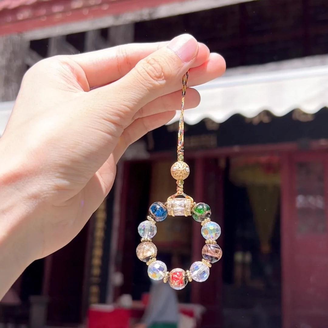 Incense Ash Glaze Small Five Blessing Mobile Phone Chain – Car Hanging Key Chain Pendant - ClubOn