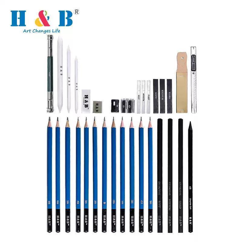 Drawing Pencil Set - Sketching Kit & Art Stationery Supplies - ClubOn