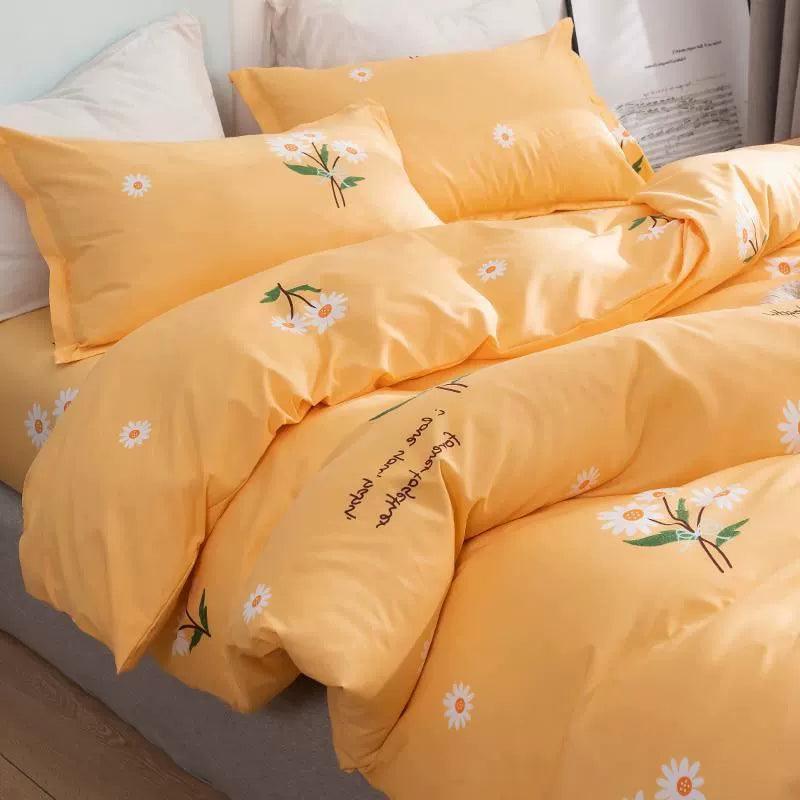 4-Piece Bedsheet Set – Flat Sheet & Bed Cover for Single/Double Beds - ClubOn