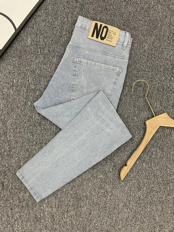 Men’s Light-Colored Skinny Jeans – Slim Fit Nine-Point Pants - ClubOn