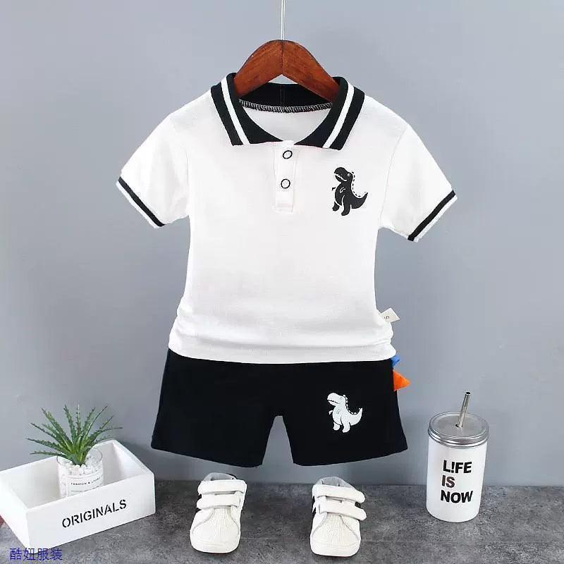 Baby Boys Summer Two-Piece Set - Short Sleeve T-Shirt & Shorts - ClubOn