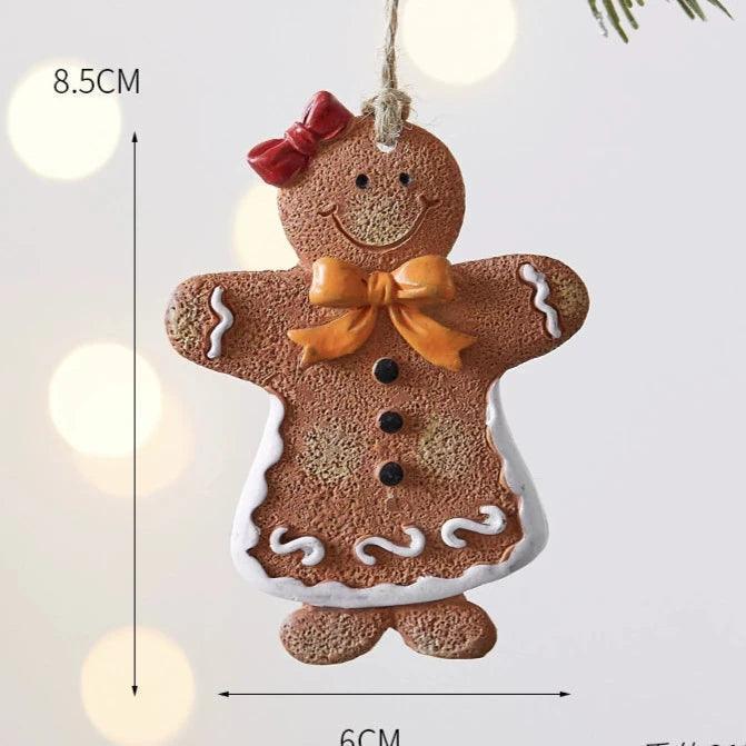 Hand-Painted Gingerbread Man Christmas Tree Ornaments – Cute Holiday Decorations - ClubOn