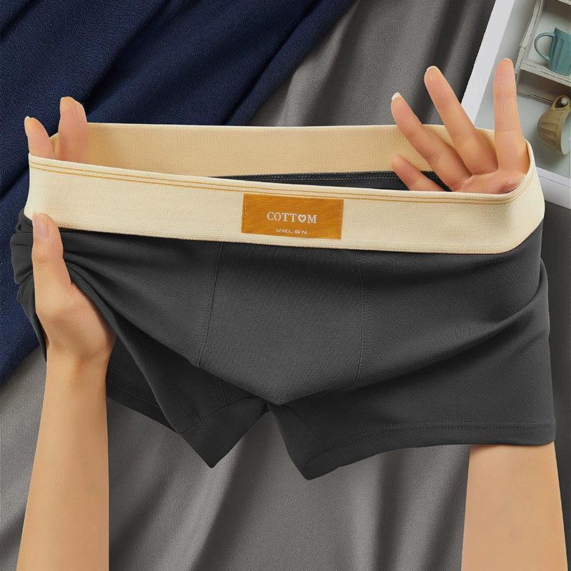 Men's Pure Cotton Boxer Briefs - Mid-Waist, Breathable, Sports Fit - ClubOn