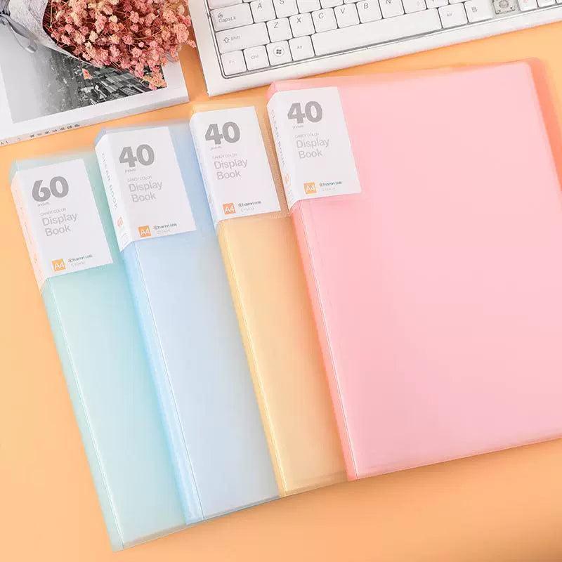A4 Transparent Clear Book Display File Document Folder - ClubOn