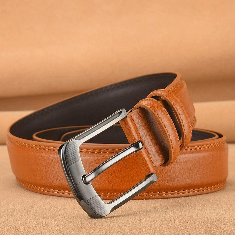 Men's Waist Belt – Black Leather Belt for Jeans, Stylish for Men - ClubOn