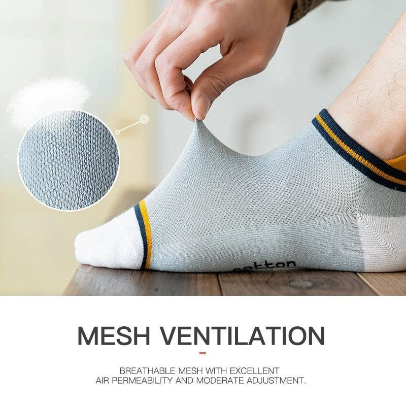 4 Pairs Cotton Men’s Short Socks – Fashionable, Breathable Ankle Socks - ClubOn