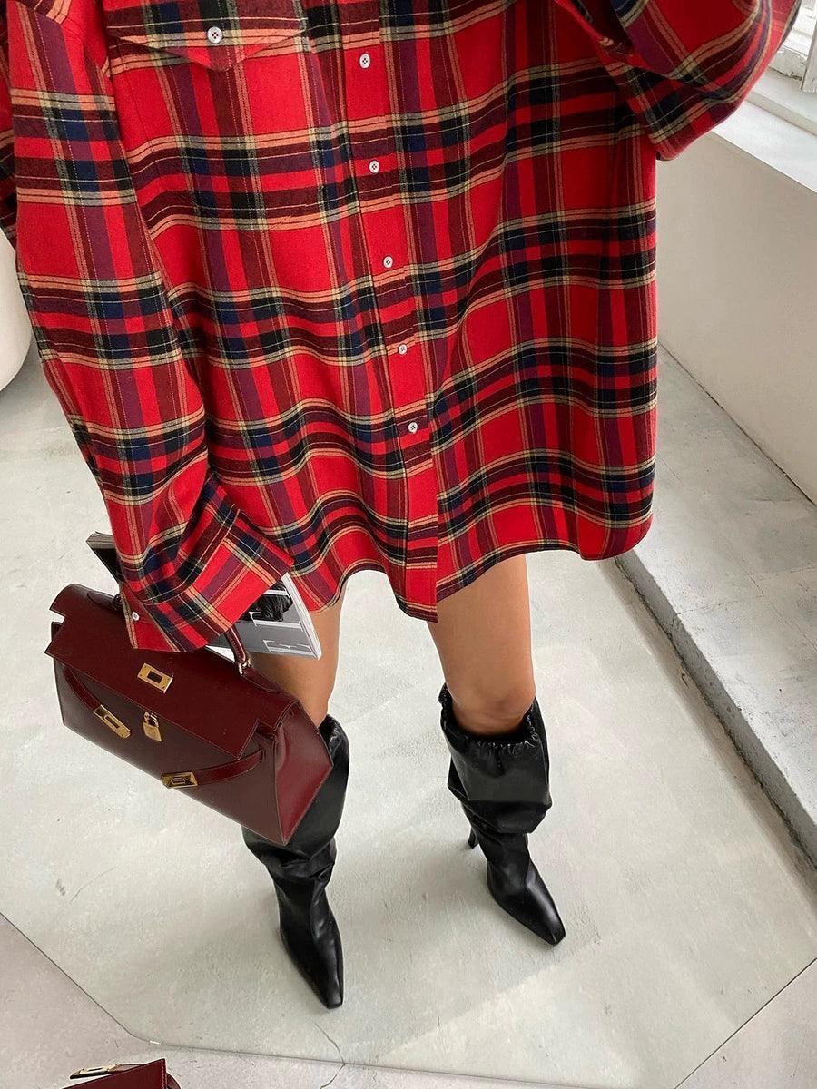 Women Street Casual Shacket Blouses & Tops – Single-Breasted - ClubOn