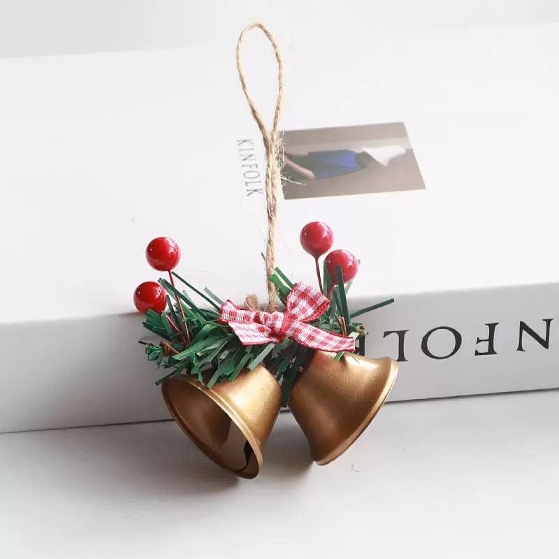 Christmas Double Horn Bell Decoration – Window & Tree Ornament - ClubOn