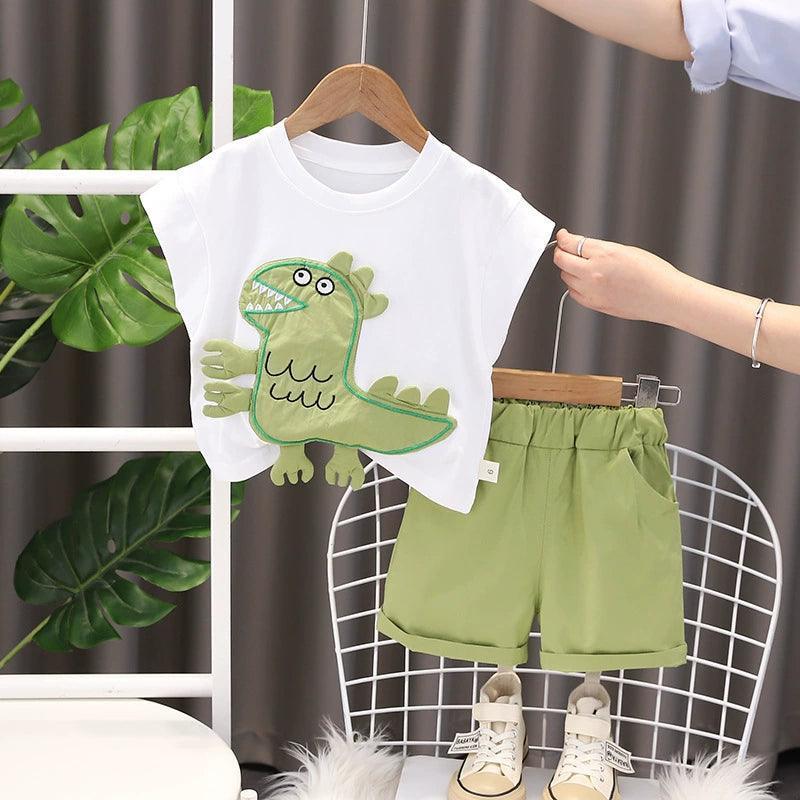 Cartoon Short-Sleeved Suits for Kids – Summer Fun - ClubOn