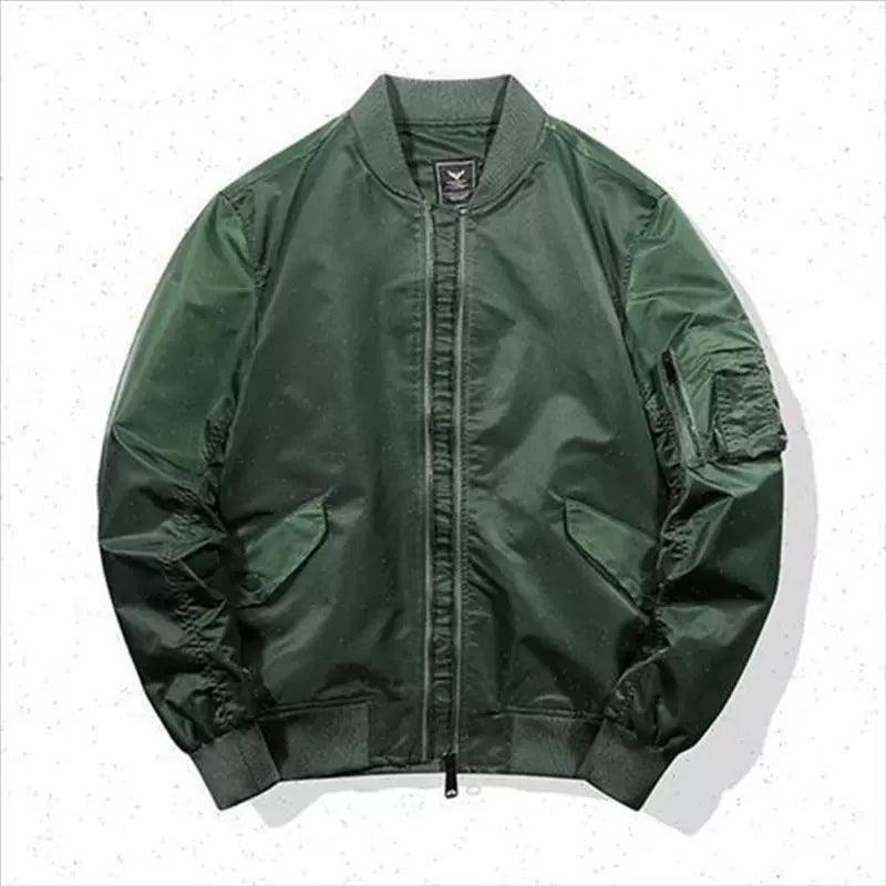 Men’s Army Green Bomber Jacket – Autumn Zipper Jacket for Men - ClubOn