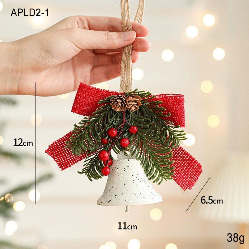 Wrought Iron Bell Pendant – Christmas Door Hanging Decor - ClubOn