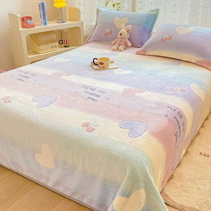 Coral Fleece Blanket Cover – Flannel Quilt for Bed & Air Conditioning Nap - ClubOn