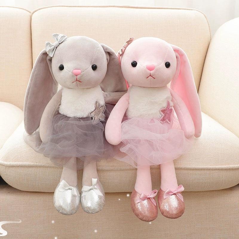 Long Ear Dress Bunny Appease Toy – Lovely Ballerina Rabbit Soft - ClubOn