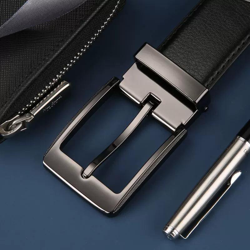 Men's Waist Belt – Leather Belt for Jeans, Black, Stylish for Men - ClubOn