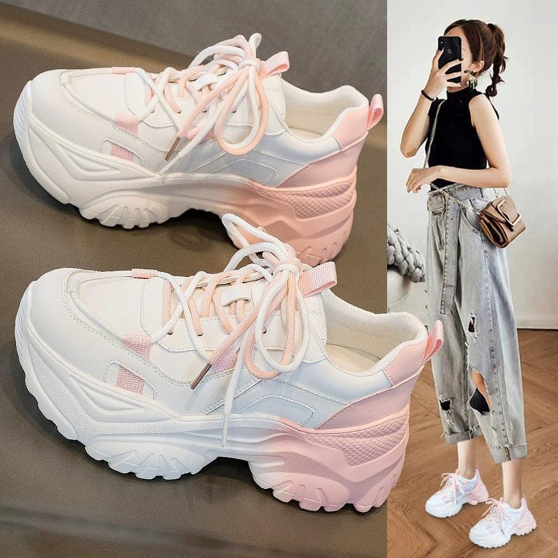 Women’s Dad Shoes – Spring/Autumn 2024 Thick Sole Style - ClubOn