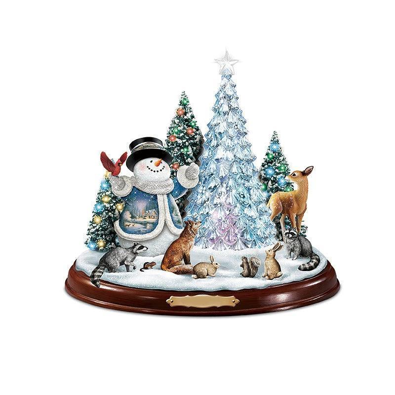Christmas Tree Rotating Train Sculpture Decoration Stand - ClubOn