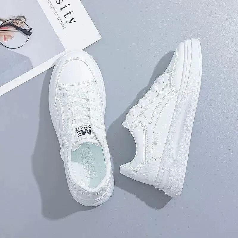 Fashionable Women's Thick Sole White Shoes | Summer & Spring - ClubOn