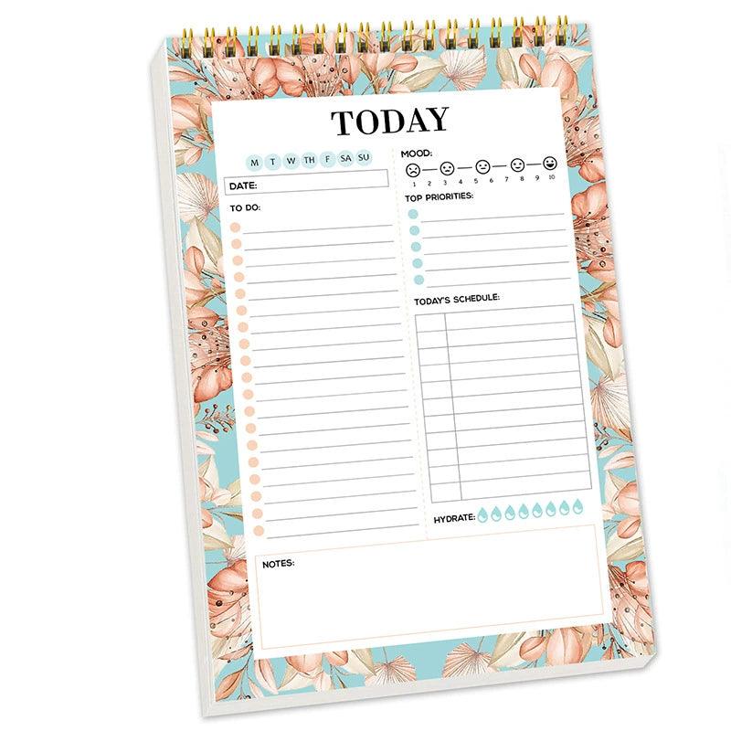 Daily Planner Notepad – Weekly & Monthly Coil Book Schedule Pad - ClubOn