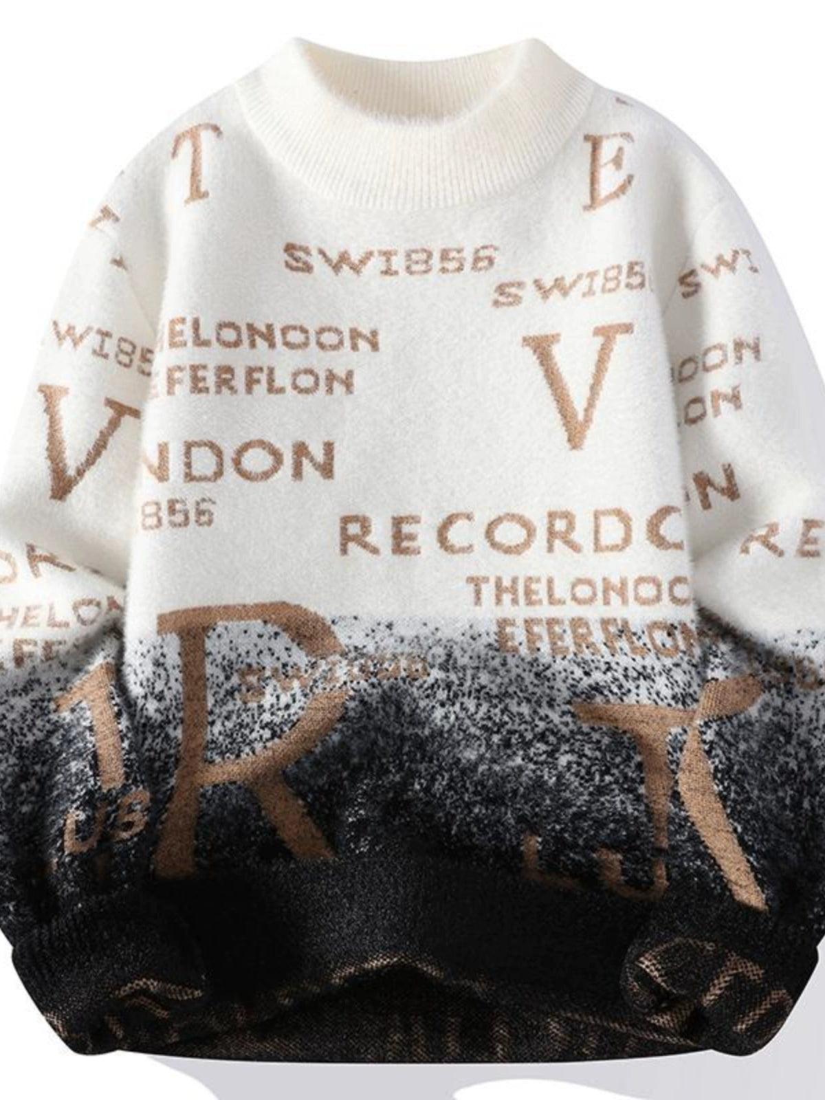 Autumn & Winter Youth Letter Trend Sweater - Imitation Mink Fleece - ClubOn