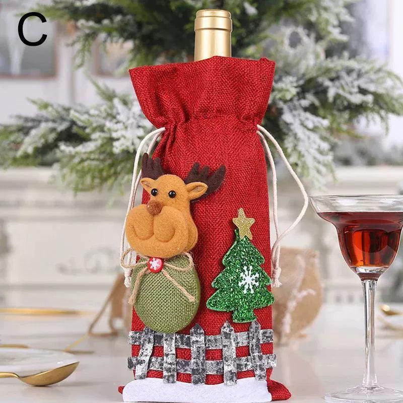 Christmas Wine Bottle Cover – Merry Christmas Home Décor - ClubOn