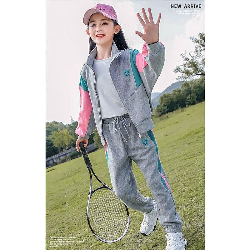 New Western Style Girls' Sports Suit for Spring & Autumn - ClubOn