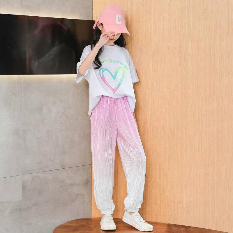 Girls' Summer Sports Suit – New Western-Style Children’s Outfit - ClubOn